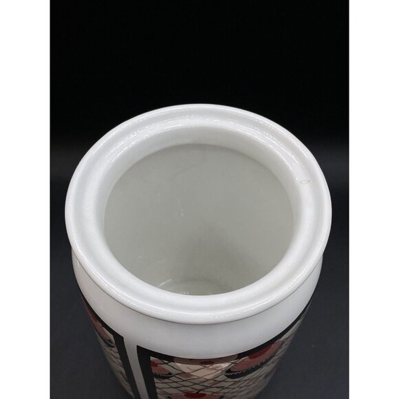 You and Me by Jessie Steele Ceramic Cookie Jar Kitchen Red Cherries “Cookies” - Picture 11 of 15